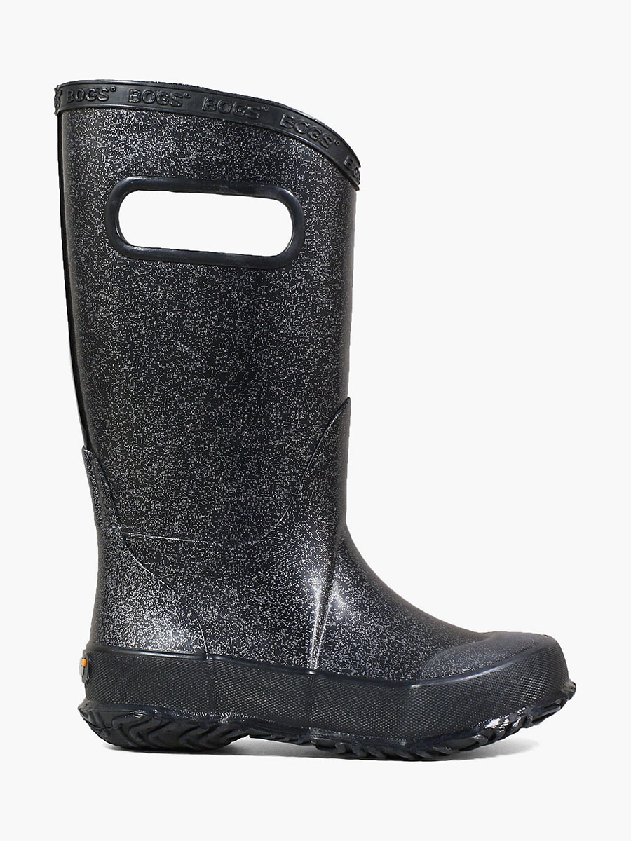 regenlaarzen met glitter voor kinderen zwart