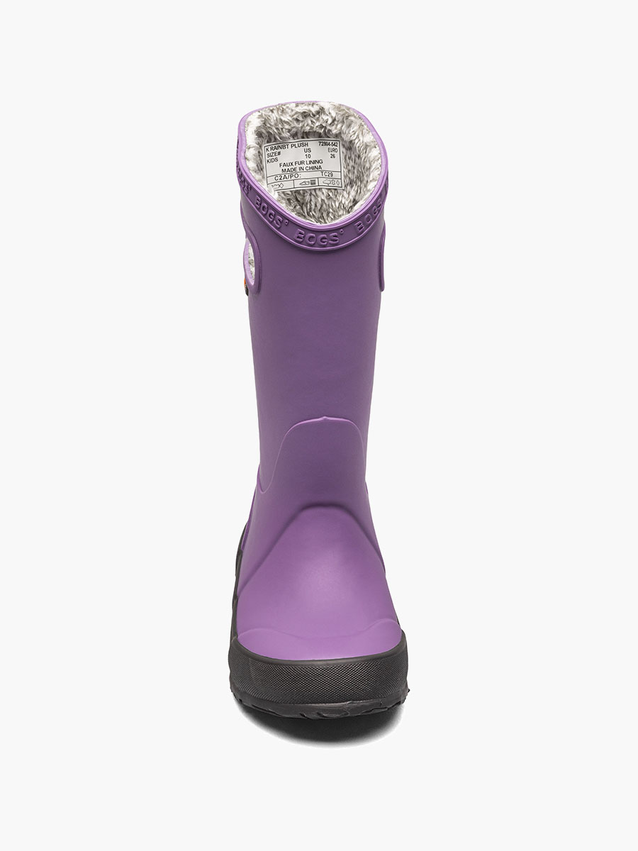 regenlaarzen van pluche voor kinderen zwart