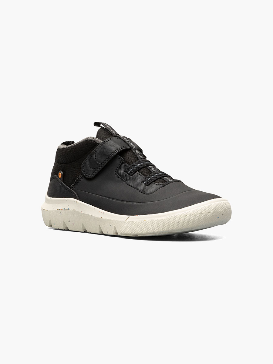 skyline kicker mid kids slip ons zwart