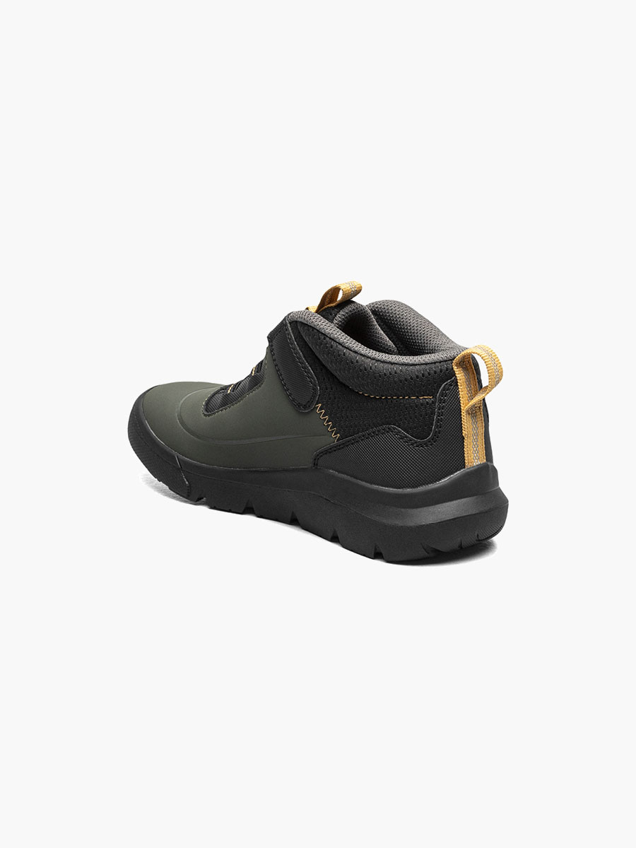 skyline kicker mid kids slip ons zwart