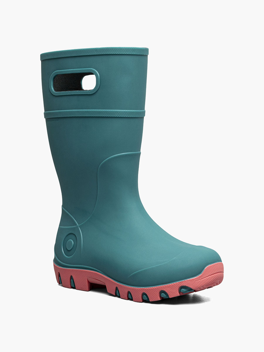 essential rain hoge kinderregenlaarzen zwart