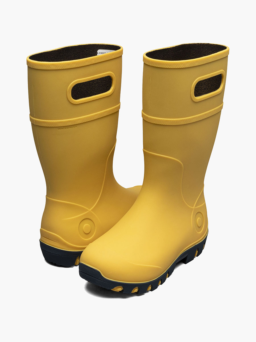 essential rain hoge kinderregenlaarzen zwart