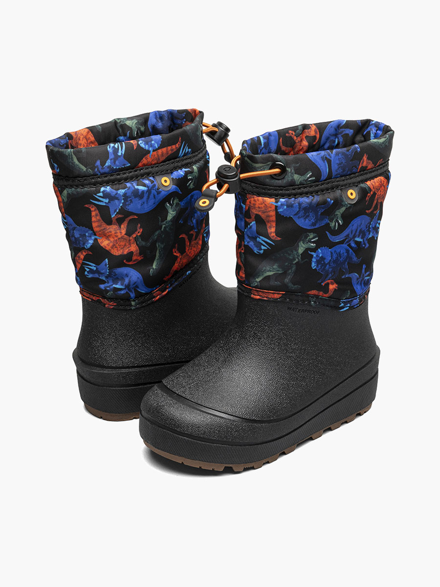 snow shell boot real dino kinderwinterlaarzen zwart multi