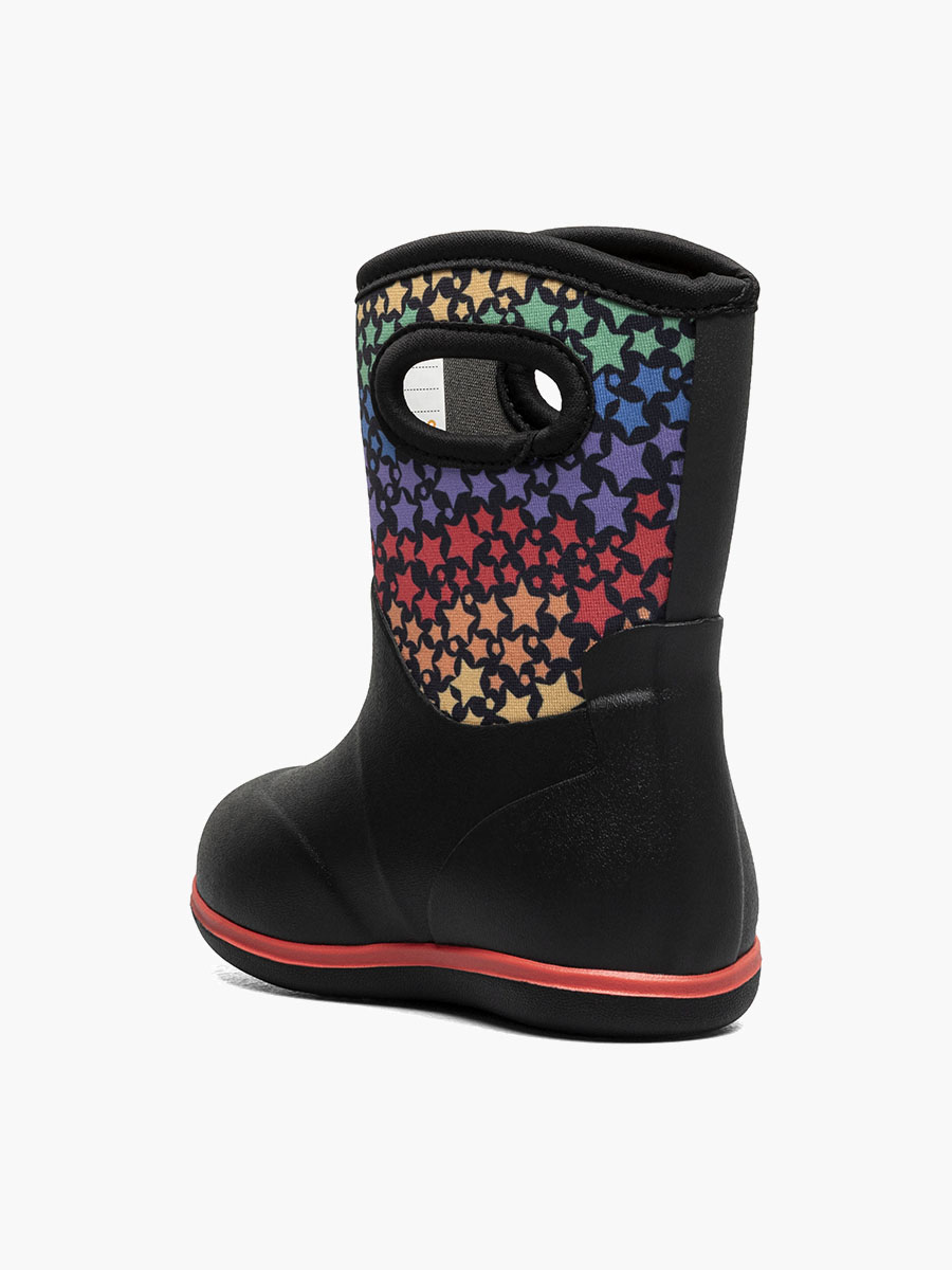 baby classic regenboog sterren waterdichte babylaarsjes zwart multi