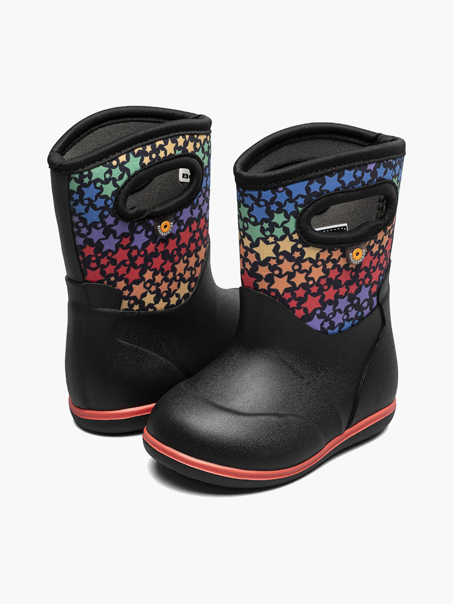 baby classic regenboog sterren waterdichte babylaarsjes zwart multi