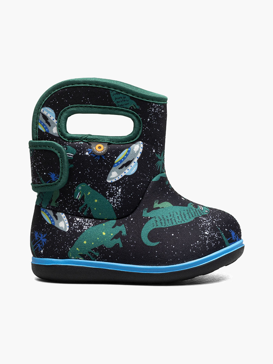 baby bogs ii jurassic dino waterdichte babylaarsjes zwart multi