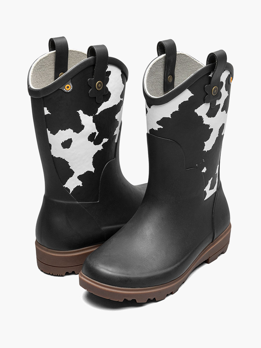 lil jolene kinderregenlaarzen zwart met wit