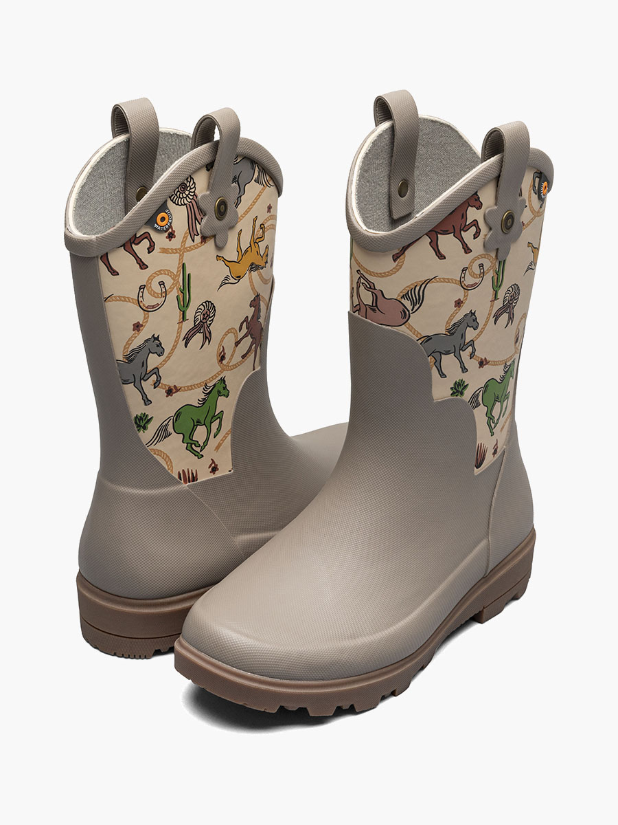 lil jolene kinderregenlaarzen zwart met wit