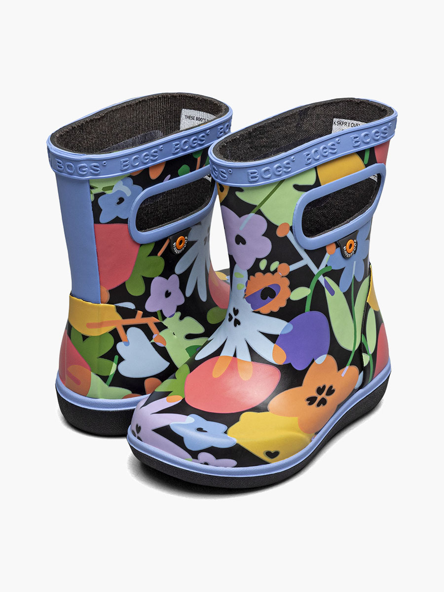 skipper ii overlap flowers kinderregenlaarzen zwart multi