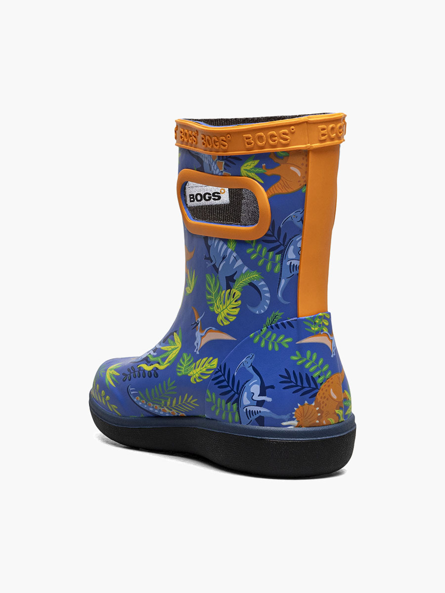 skipper ii dinosaur jungle kinderregenlaarzen blauw multi