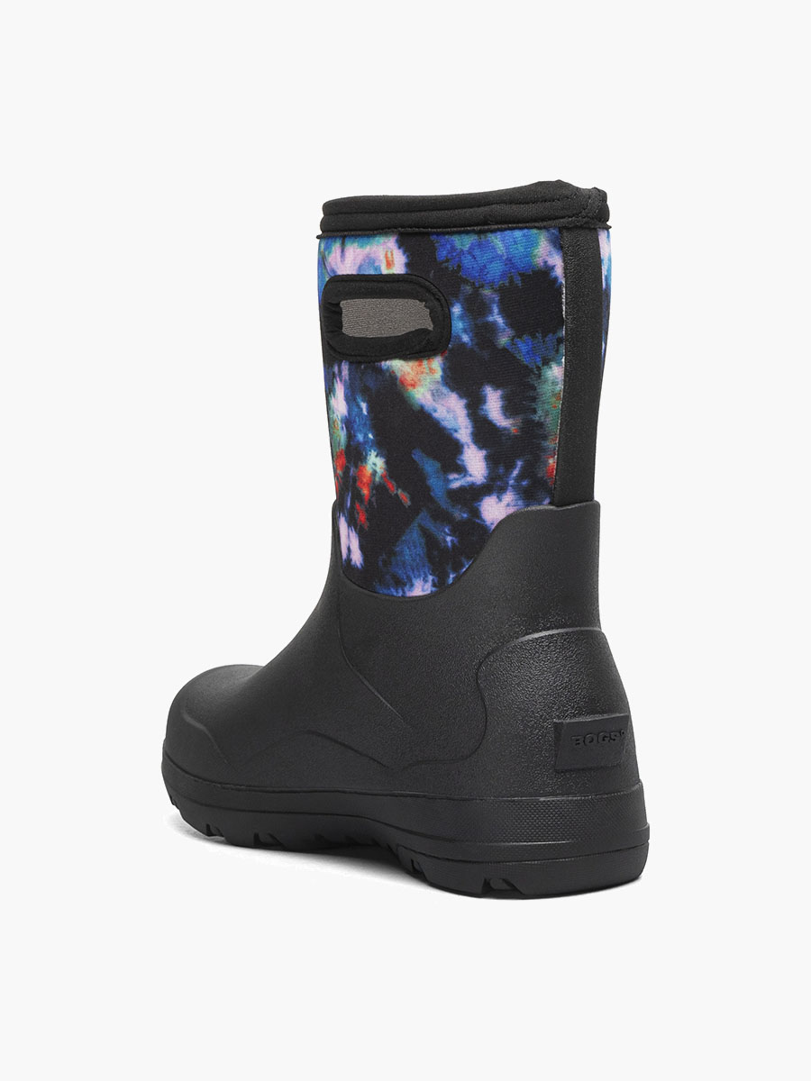 york seamless tie dye kinderwinterlaarzen zwart multi