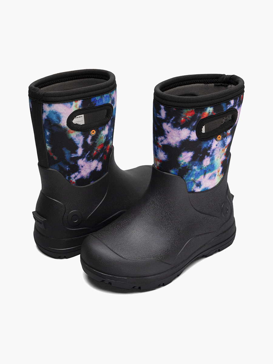york seamless tie dye kinderwinterlaarzen zwart multi