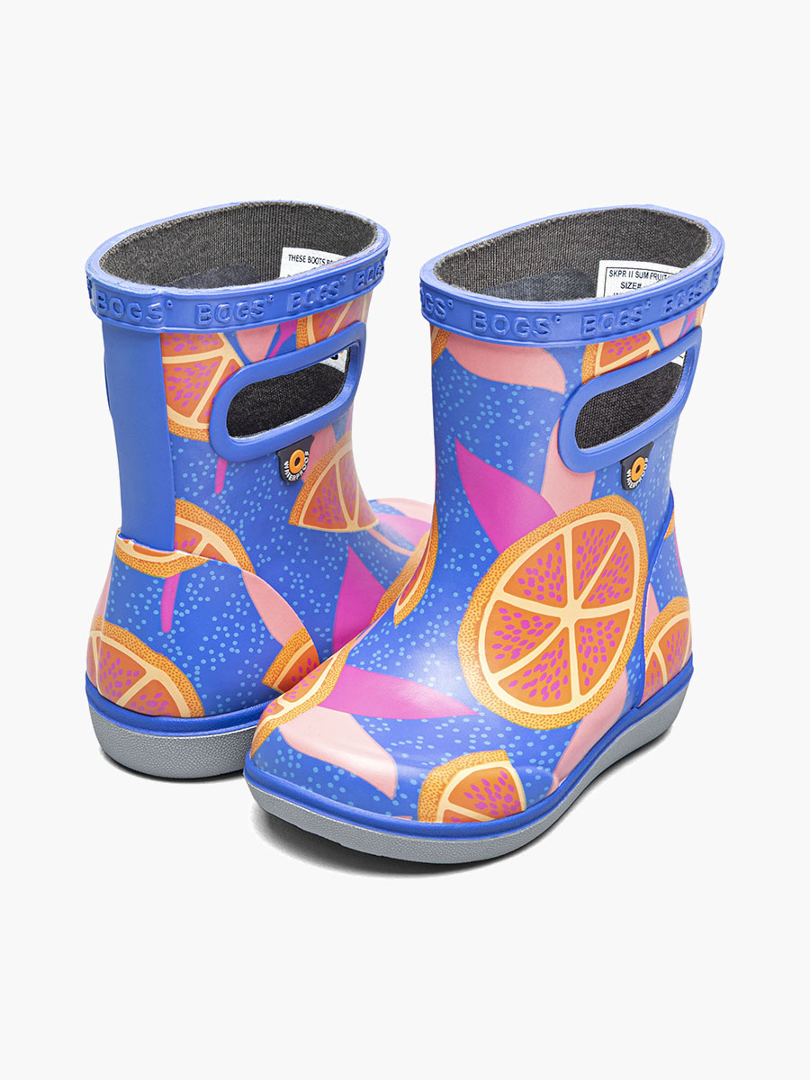 skipper ii summer fruit kinderregenlaarzen blauw multi