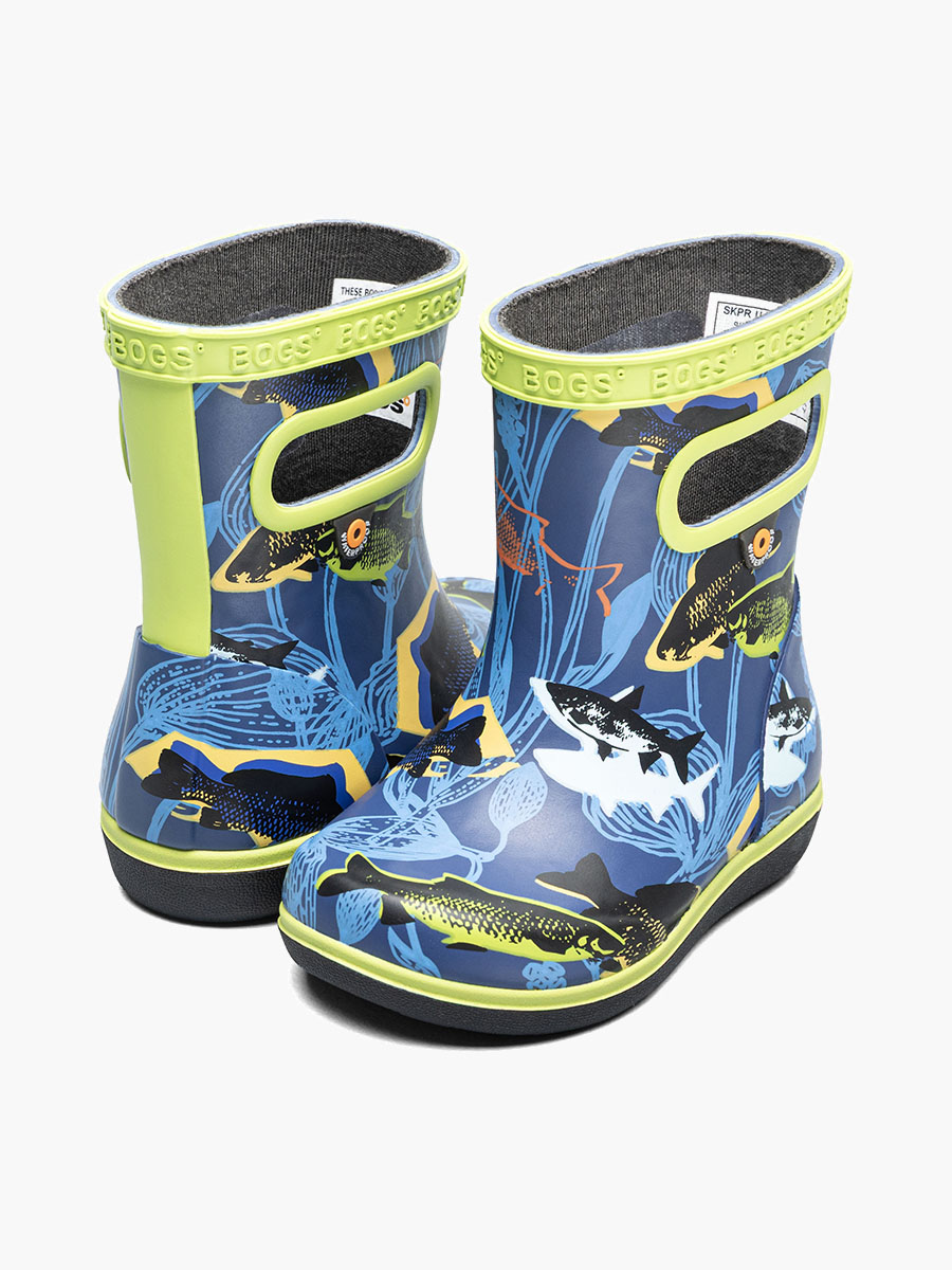 skipper ii fish kinderregenlaarzen marineblauw multi