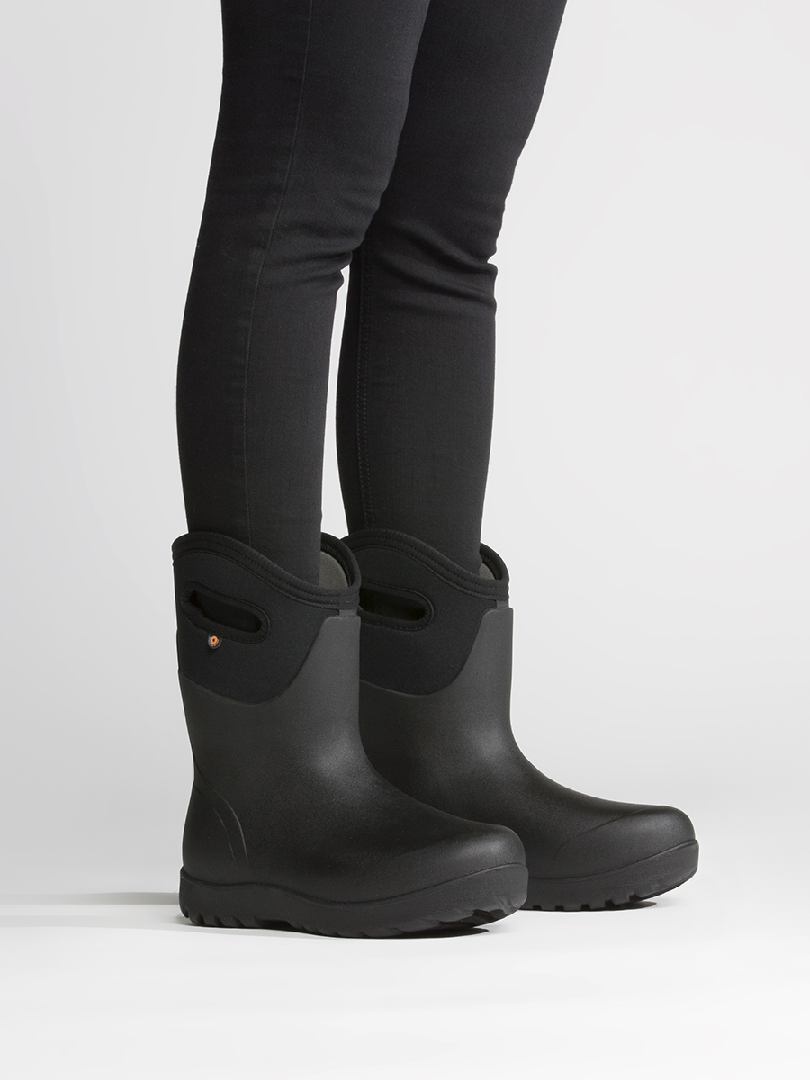 neo-classic mid dameslaarzen waterdicht en geïsoleerd zwart