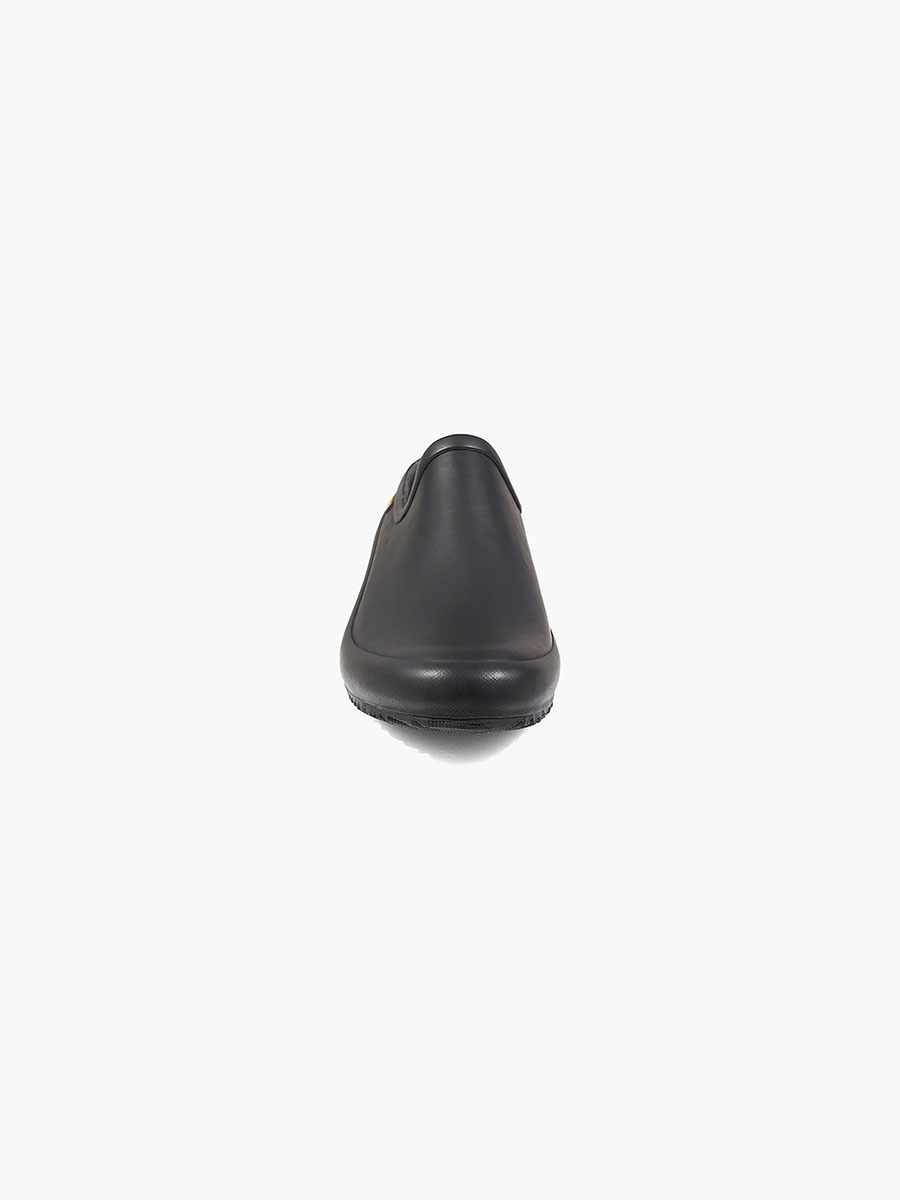 patch clog solid waterdichte instappers voor dames zwart