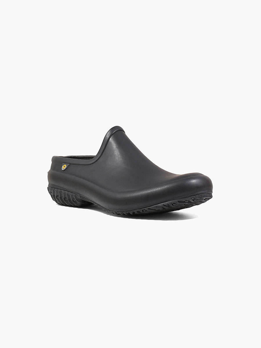 patch clog solid waterdichte instappers voor dames zwart