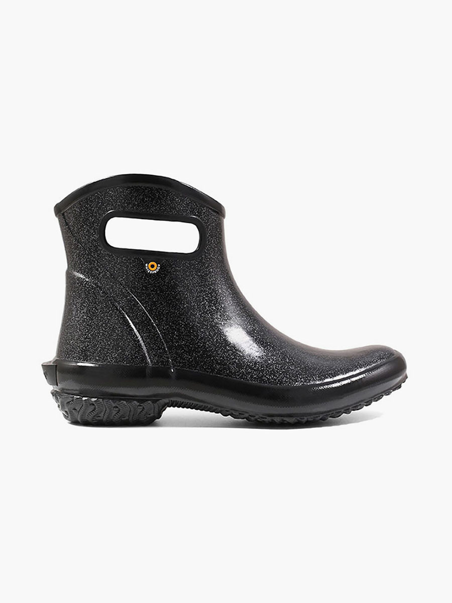 regenlaarsjes met glitter voor dames zwarte instapregenlaarsjes
