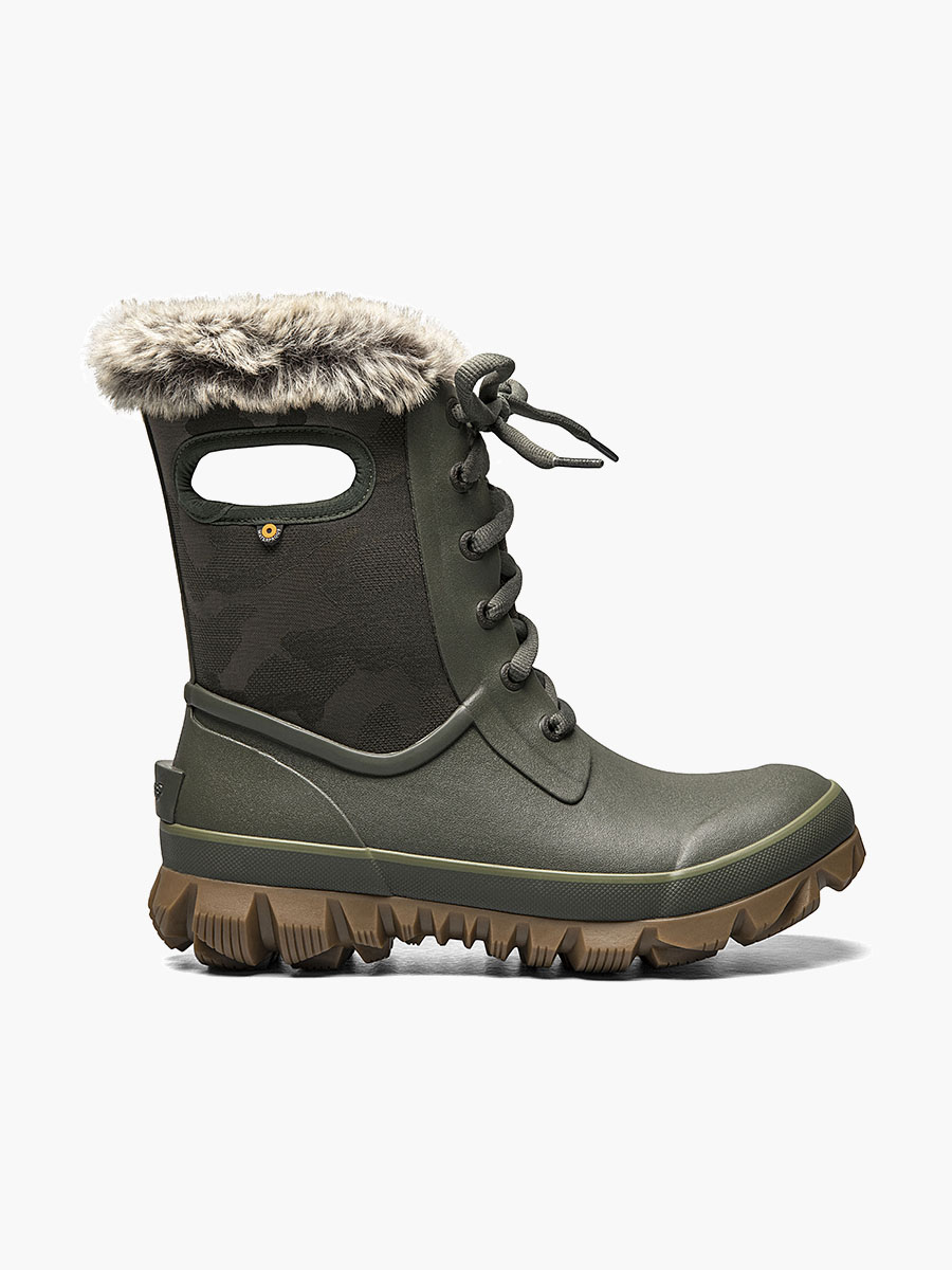 arcata tonal camo waterdichte sneeuwlaarzen voor dames donkergroen
