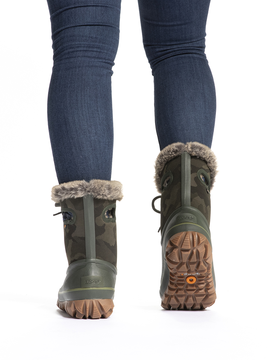 arcata tonal camo waterdichte sneeuwlaarzen voor dames donkergroen