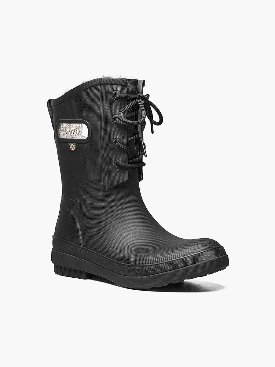 amanda ii lace waterdichte regenlaarzen voor dames zwart