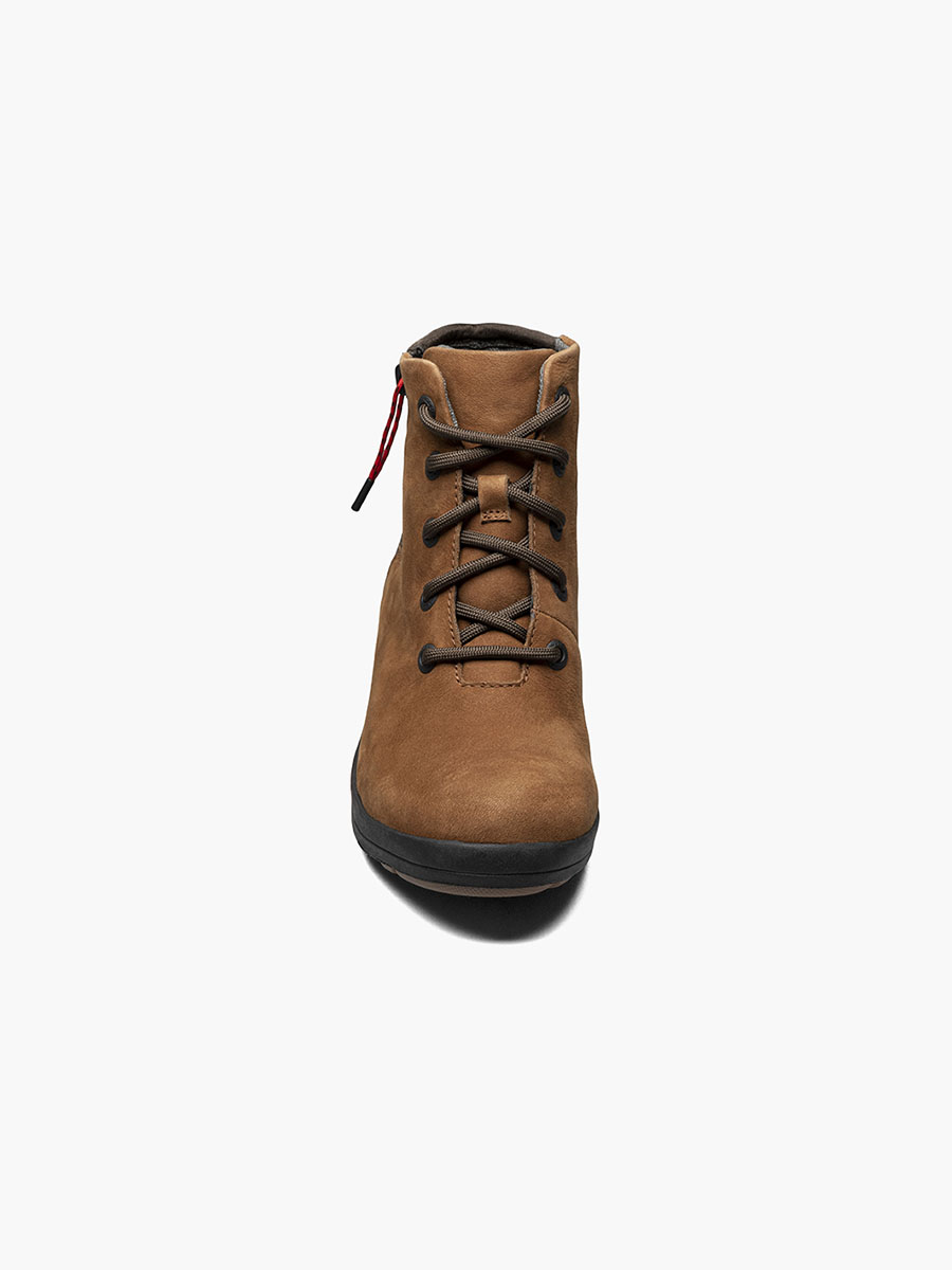 vista rugged lace waterdichte veterschoenen voor dames cognac multi