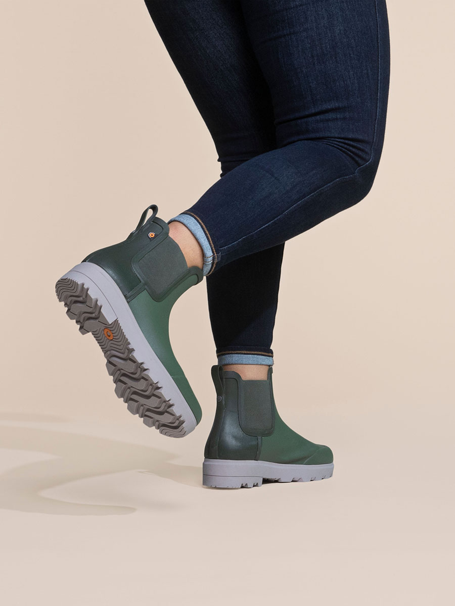 holly chelsea regenlaarzen voor dames legergroen