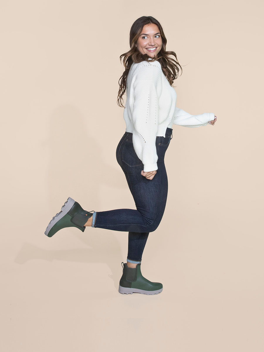 holly chelsea regenlaarzen voor dames legergroen