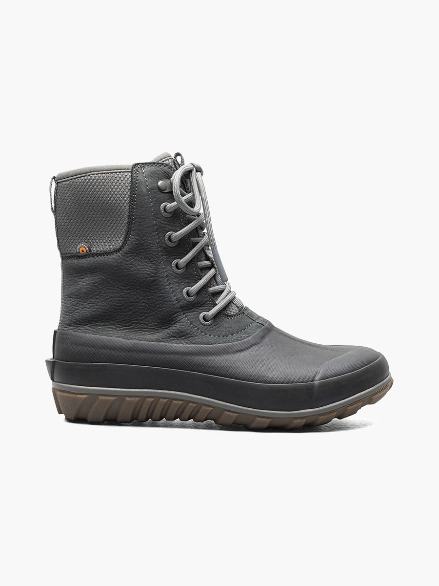 klassieke casual hoge leren dameslaarzen met veters in taupemulticolor