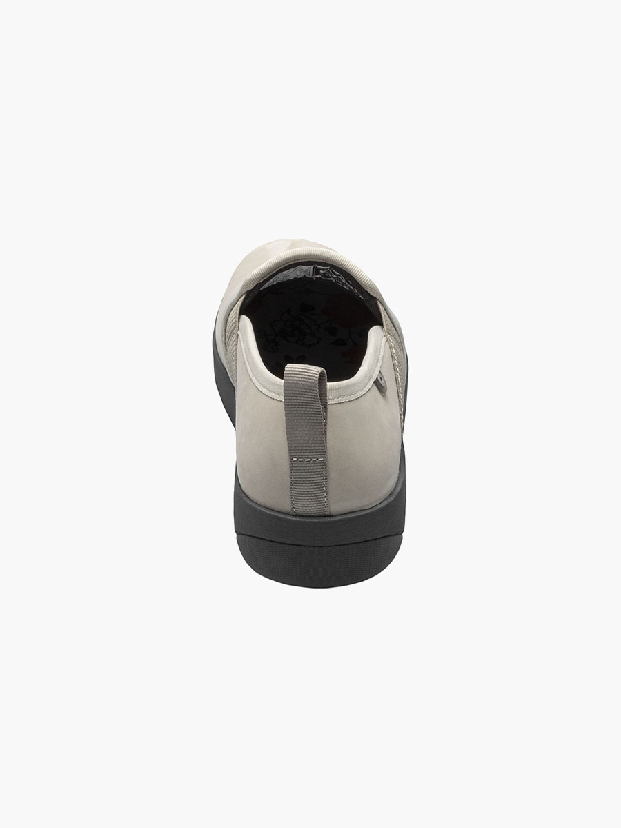 kicker slip on elastische leren casual schoenen voor dames havermout