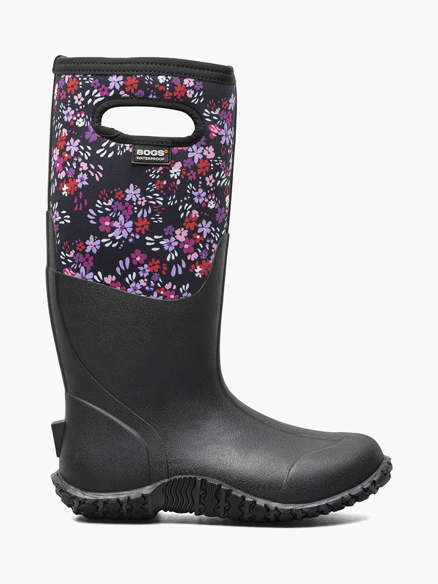 mesa water garden dames boerenlaarzen zwart multi