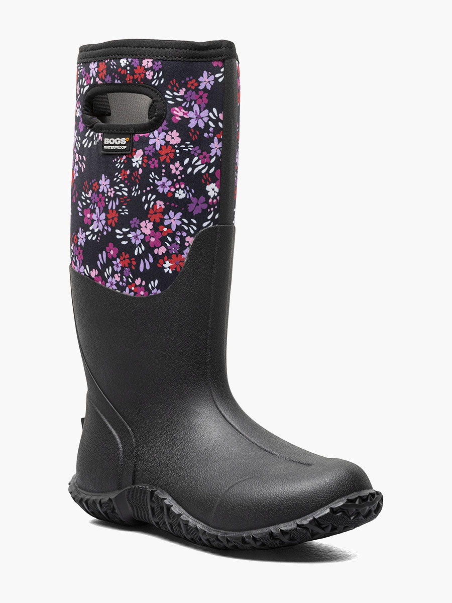 mesa water garden dames boerenlaarzen zwart multi