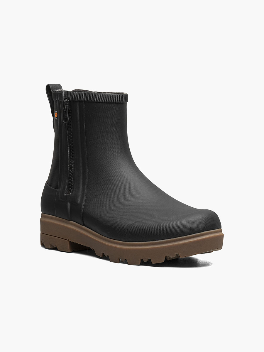 holly rain zip regenlaarzen voor dames zwart