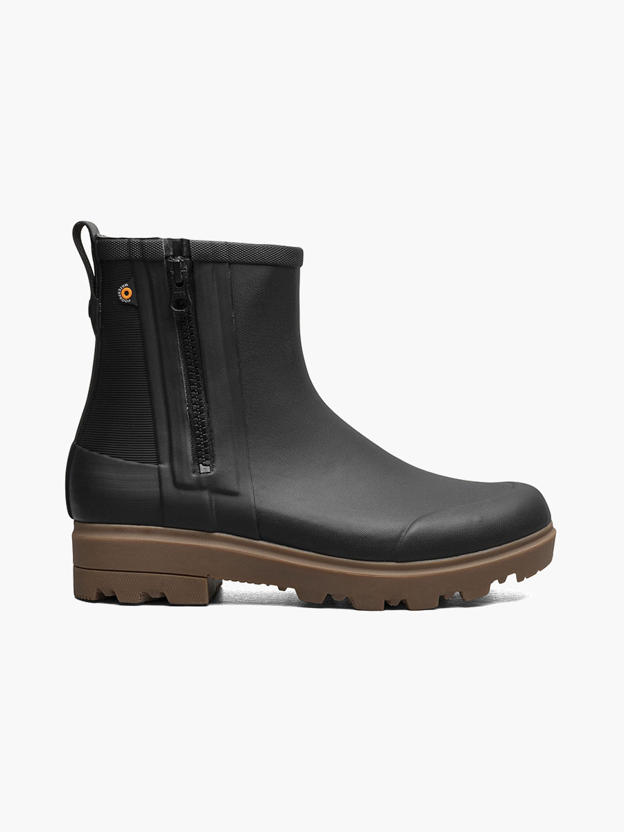 holly rain zip regenlaarzen voor dames zwart
