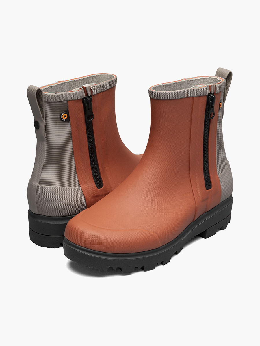 holly rain zip regenlaarzen voor dames zwart