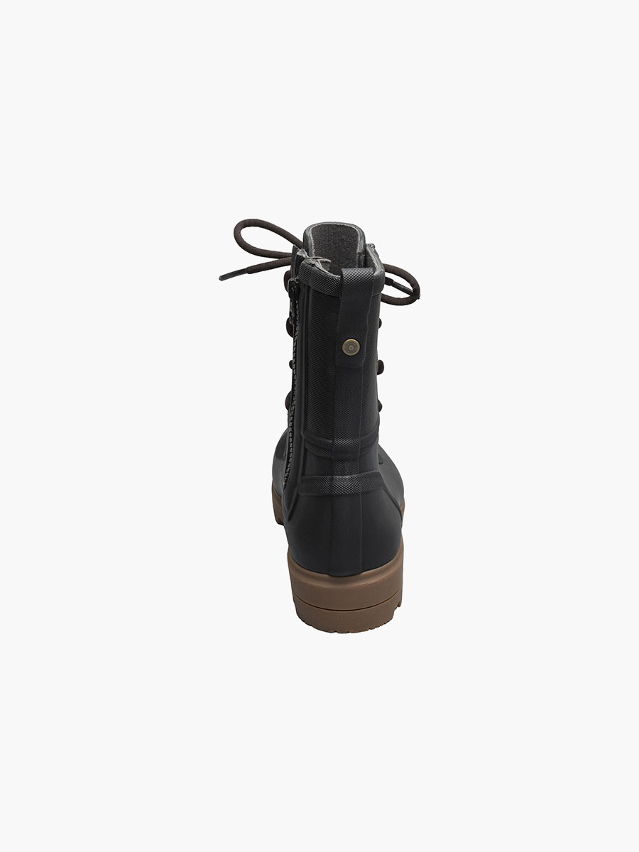 holly rain lace tall damesregenlaarzen zwart