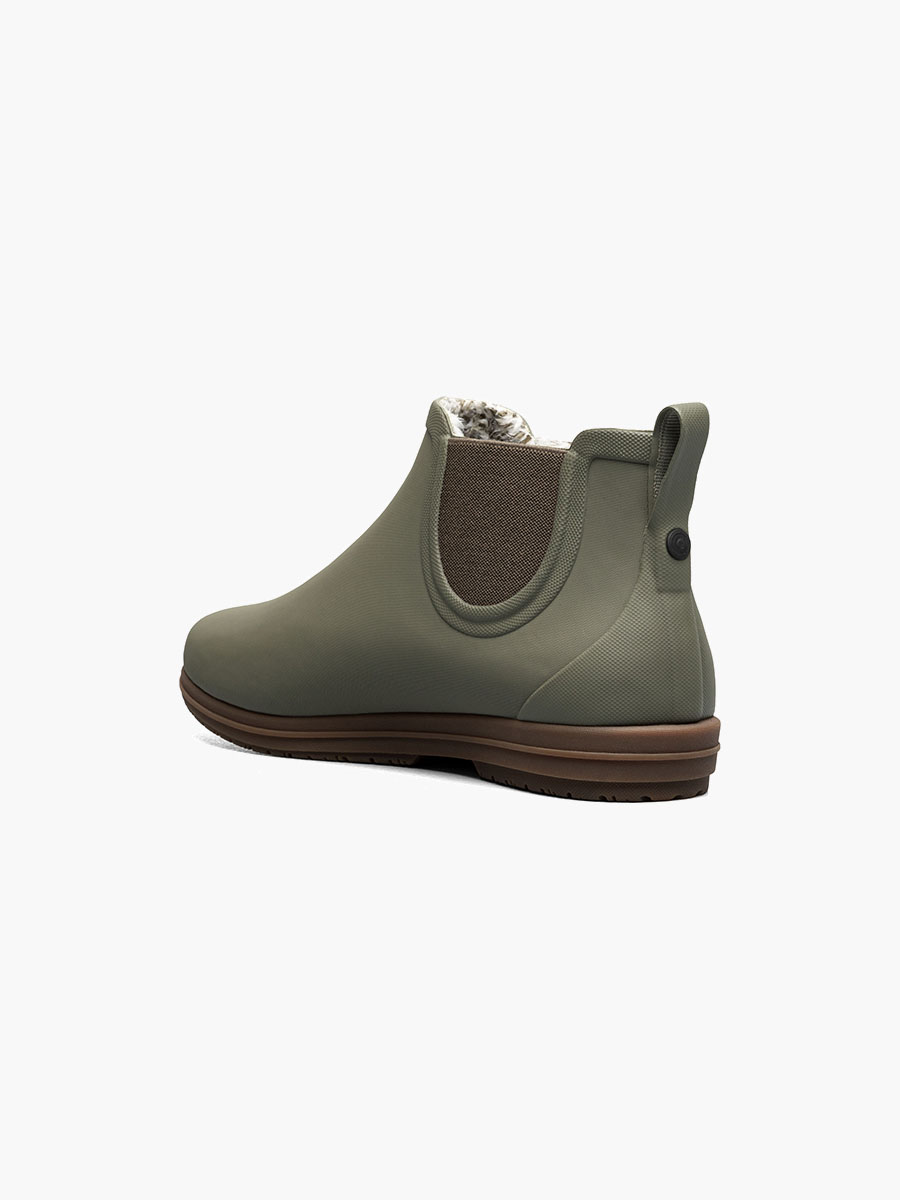sweetpea ii chelsea plush regenlaarzen voor dames donkergroen
