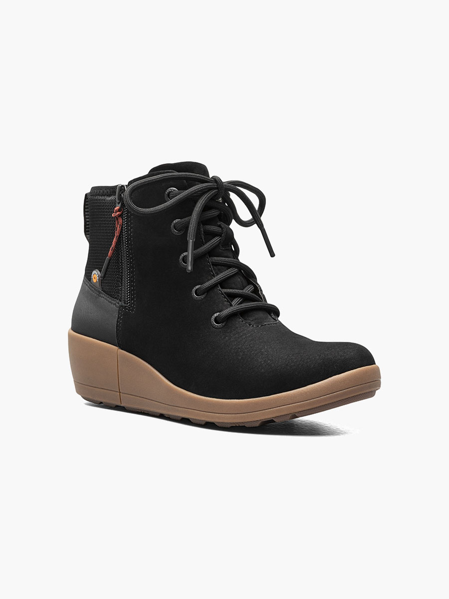 vista rugged lace dames casual laarzen zwart