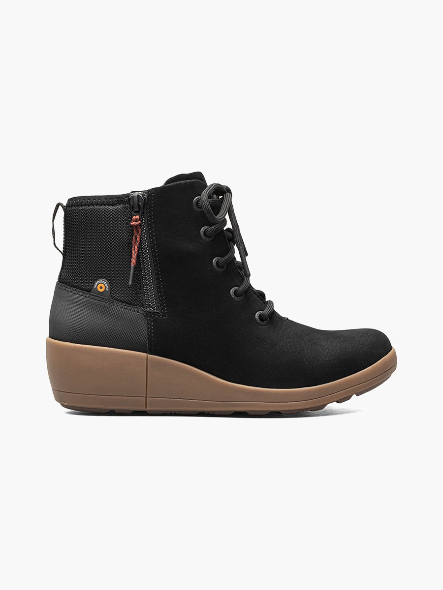 vista rugged lace dames casual laarzen zwart