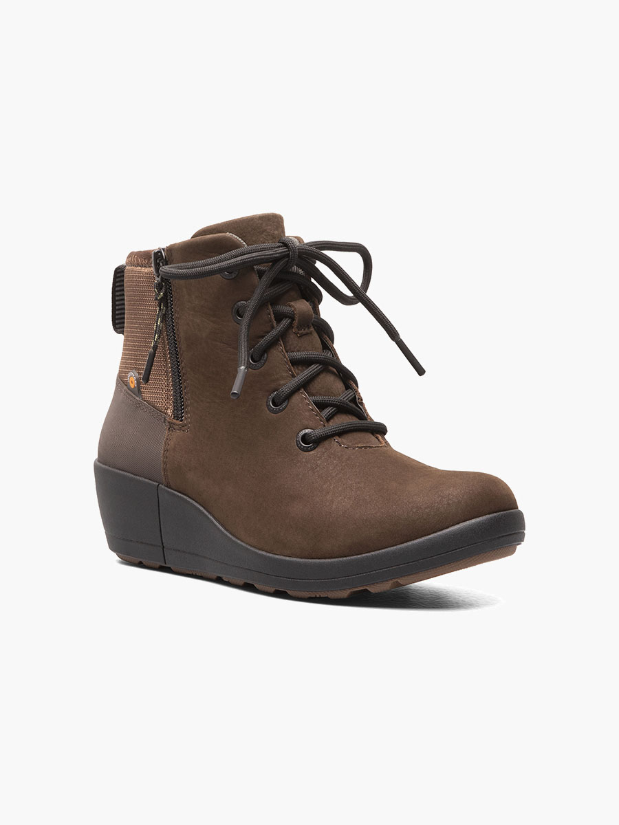 vista rugged lace dames casual laarzen zwart