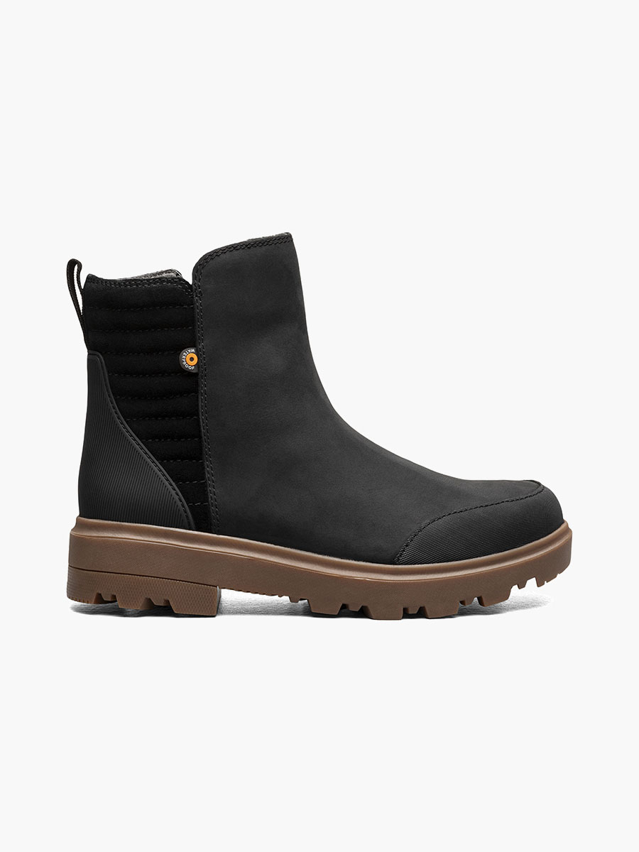 holly zip leather ii dames instappers zwart