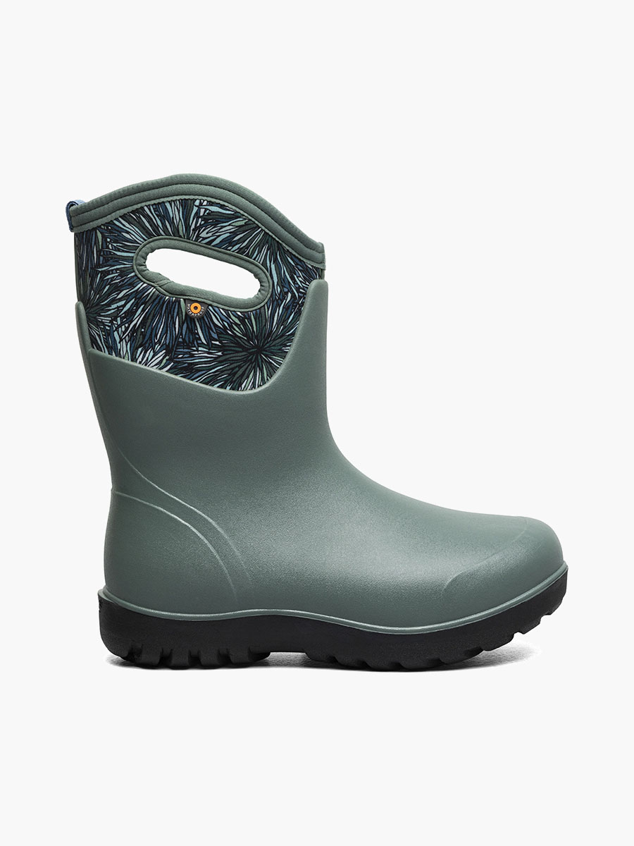 neo-classic mid - firework floral dames farm boots loden multi