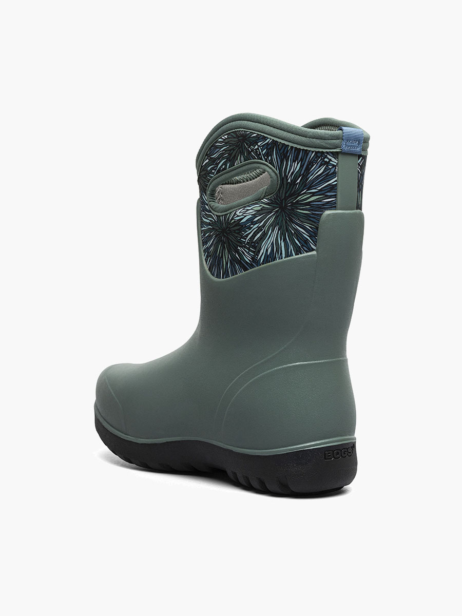 neo-classic mid - firework floral dames farm boots loden multi
