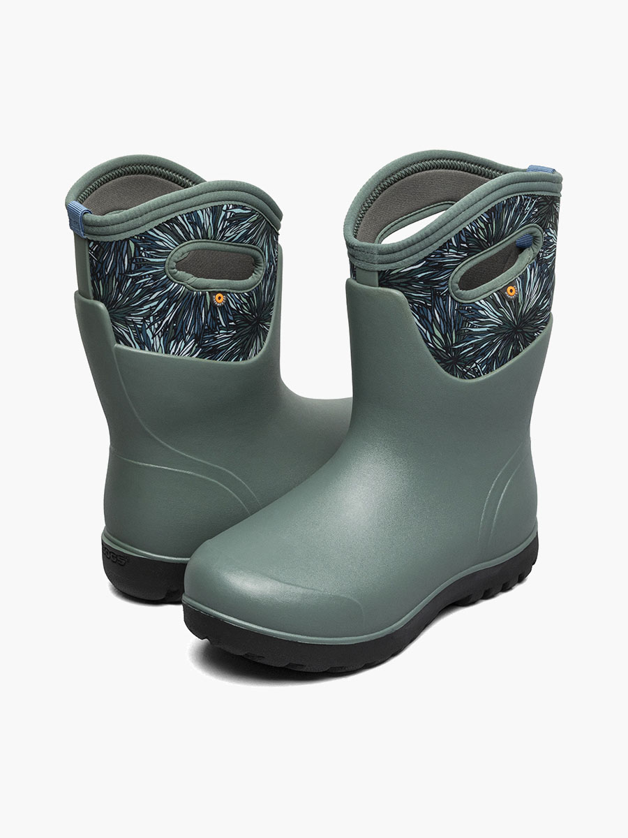 neo-classic mid - firework floral dames farm boots loden multi