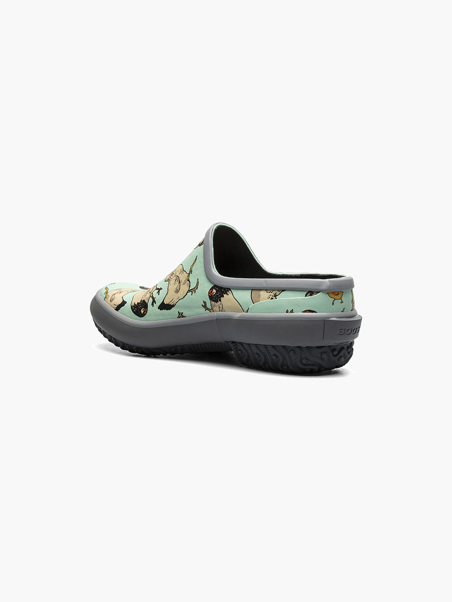 patch clog chickens damesklompen aqua