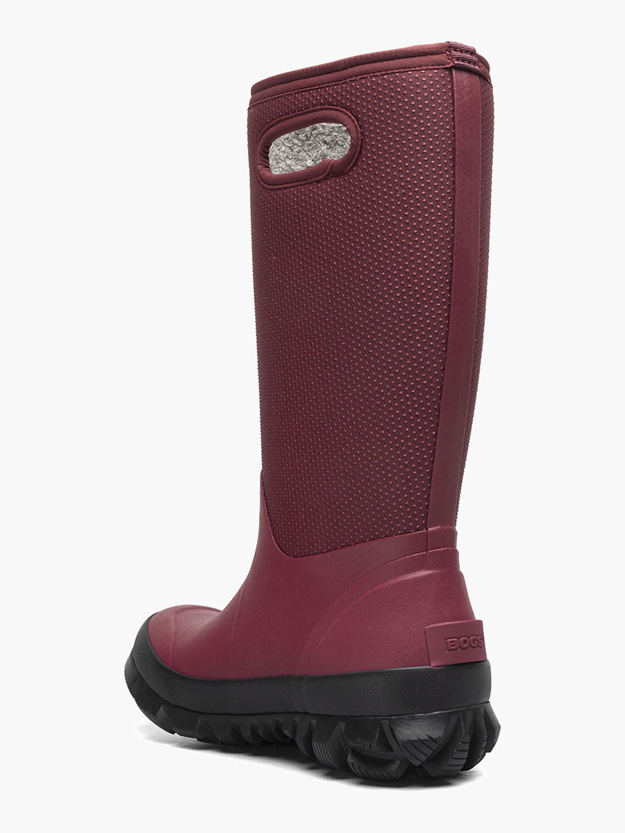 witte winterlaarzen met stippen voor dames taupekleurig