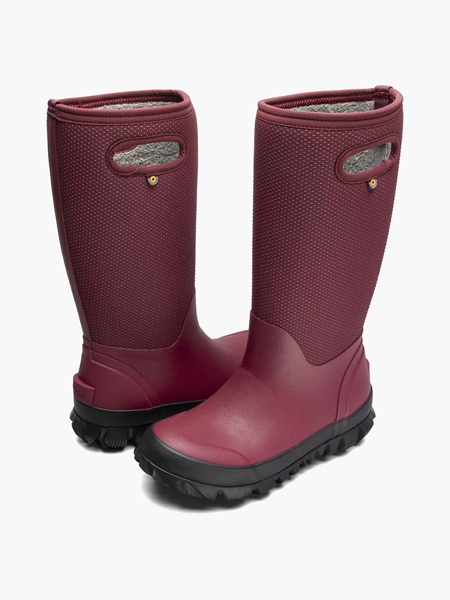 witte winterlaarzen met stippen voor dames taupekleurig