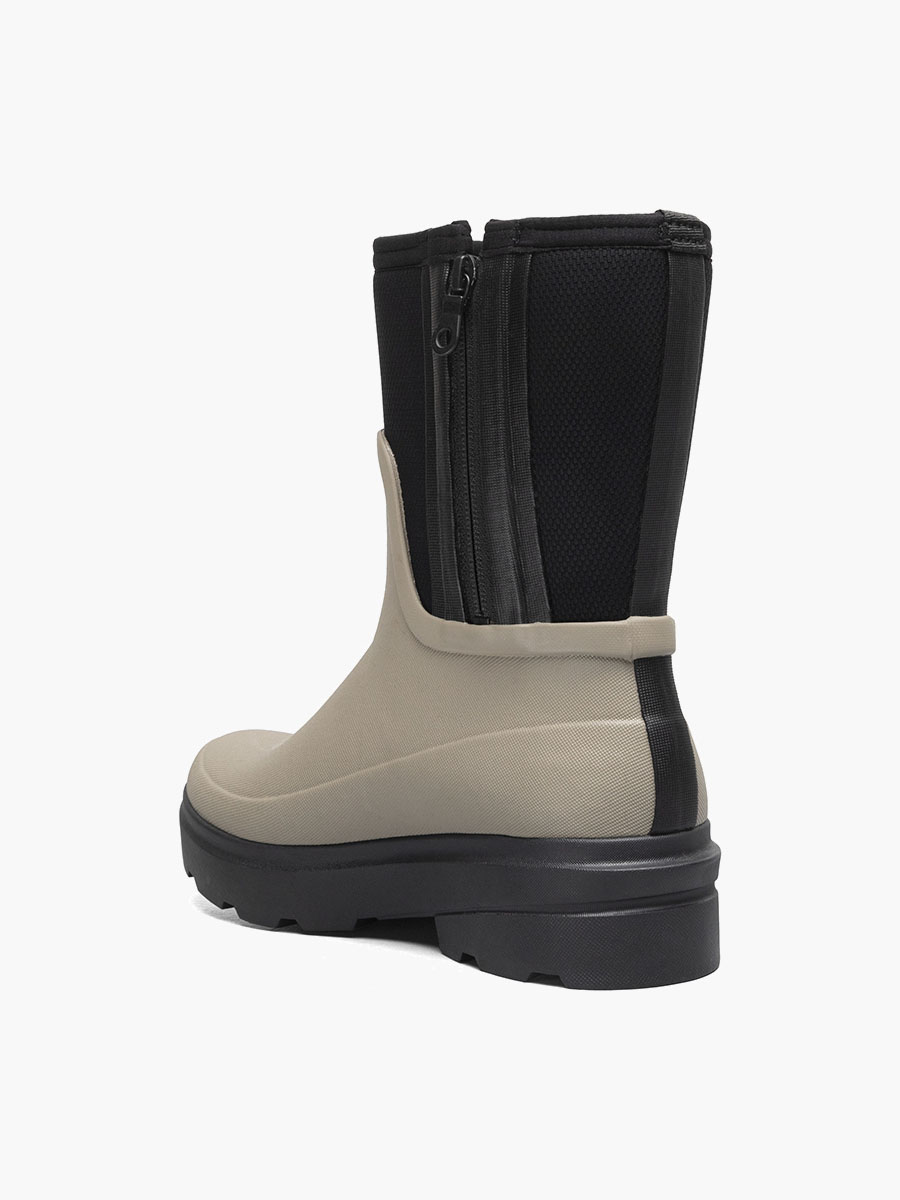 hazel mid zip dames casual laarzen zwart