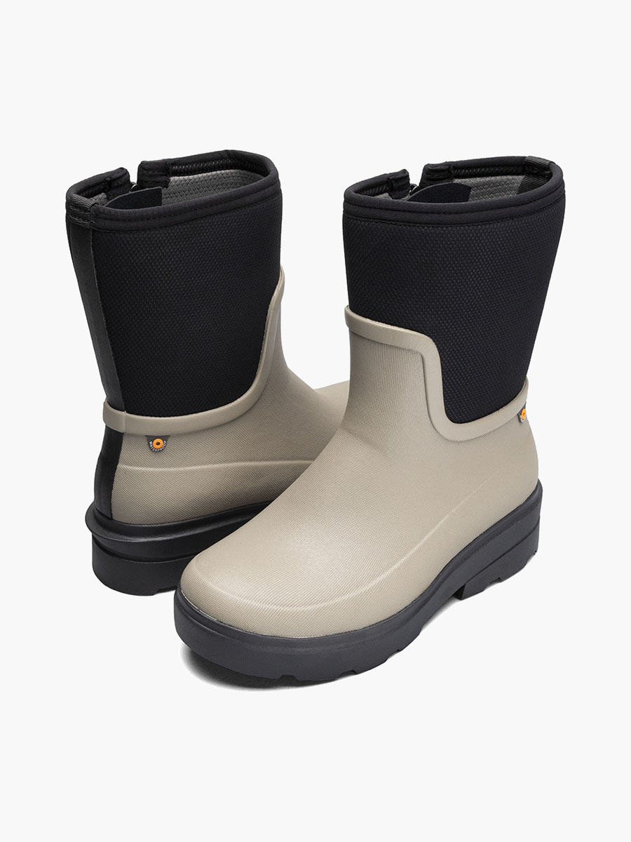 hazel mid zip dames casual laarzen zwart