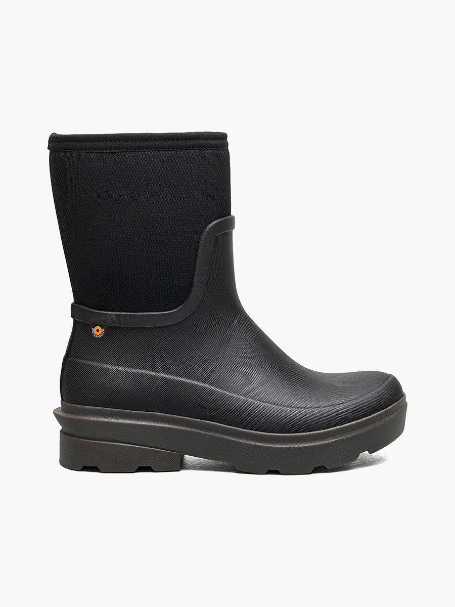 hazel mid zip dames casual laarzen zwart